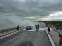 Brand auf der Autobahn (Foto: nnz)