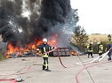 Reifenlager brannte (Foto: nnz)