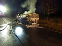 Ein Kleintransporter brennt bei Nordhausen v&ouml;llig aus. (Foto: privat)