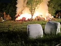 Strohballen brannten (Foto: Feuerwehr Herzberg)