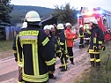 Gartenhaus brannte in Obergebra (Foto: Feuerwehr Bleicherode)