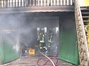 Brand in der Hintergasse in Obergebra (Foto: Feuerwehr Bleicherode)