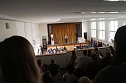 Volles Haus im Audimax - an der Nordh&auml;user Hochschule wurden heute die Neuzug&auml;nge immatrikuliert (Foto: Angelo Glashagel)