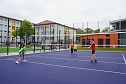 Der neue Sportplatz an der Ellricher Regelschule wurde heute eingeweiht.  (Foto: Susanne Schedwill)