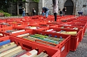 Kila-B&uuml;cherflohmarkt auf dem Blasii-Kirchplatz (Foto: Angelo Glashagel)