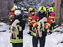 Rettung in der Not: in Lipprechterode konnten die freiwilligen Feuerwehren heute rund 350 Schafe bergen (Foto: Freiwillige Feuerwehr Lipprechterode)