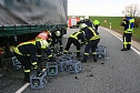 Unfallflucht und verlorene Ladung auf der B4 (Foto: S. Dietzel)