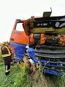 Verunfallter Lkw an der A38 (Foto: S. Dietzel)