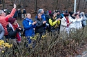 Traditionelles Anbaden im Neust&auml;dter Freibad bei f&uuml;nf Grad Wassertemperatur  (Foto: S.Teztel)
