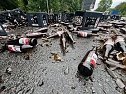 Für immer verloren: ein Lkw verlor am morgen eine Ladung Bier auf der Bundesstraße (Foto: S. Dietzel) Für immer verloren: ein Lkw verlor am morgen eine Ladung Bier auf der Bundesstraße (Foto: S. Dietzel)
