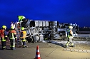 Sattelschlepper auf der A38 umgekippt (Foto: S.Dietzel)