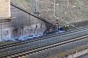 Feuer am Bahndamm bei Wollersleben und Wolkramshausen (Foto: S. Dietzel)