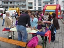 Kindertags-Feier auf dem Parkplatz (Foto: nnz)
