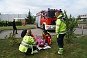 Bei einer Gro&szlig;&uuml;bung am und im S&uuml;dharz-Klinkum waren 60 Feuerwehrleute im Einsatz sowie viel Personal von den Rettungsdiensten.  (Foto: ssc)