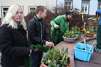 Der erste Brunnen ist geschm&uuml;ckt - das Nordh&auml;user Meerpferdchen verzierten die Sch&uuml;lerinnen und Sch&uuml;ler des F&ouml;rderzentrums Pestalozzi (Foto: Angelo Glashagel)