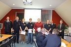 Die Feuerwehr Neustadt-Osterode blickte zur&uuml;ck auf das vergangene Jahr und ehrte verdienstvolle Mitglieder (Foto: Christoph Burkert)