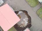 Bilder des Erdfalls (Foto: Geb&auml;udemesstechnik  Beyermann )