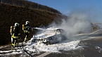 Vollsperrung auf der A38 wegen eines Fahrzeugbrandes (Foto: Feuerwehr Heilbad Heiligenstadt)