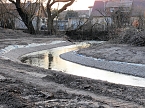 Abendlicht in der Ruine - Drei Steiff wird abgerissen (Foto: Peter Blei)