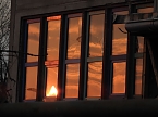 Abendlicht in der Ruine - Drei Steiff wird abgerissen (Foto: Peter Blei)