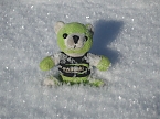 Fahrt in den S&uuml;dharz: Der Kawasaki B&auml;r spielt im Schnee beim Bahnhof Eisfelder Talm&uuml;hle (Foto: Bernd Thielbeer)