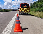 Unfall auf der A38 (Foto: Freiwillige Feuerwehr Gro&szlig;wechsungen/SD)