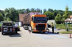 Gro&szlig;einsatz in Neustadt - die Polizei kontrollierte sieben Stunden lang Holztransporte (Foto: Landespolizeiinspektion Nordhausen)