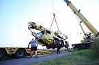 Umgest&uuml;rzte Kran bei Uthleben (Foto: S.Dietzel)