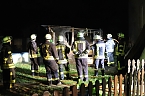 Bild: Partyschuppen brannte in Kleinfurra heute Nacht (Foto: S.Dietzel)