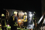 Bild: Partyschuppen brannte in Kleinfurra heute Nacht (Foto: S.Dietzel)