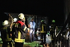 Bild: Partyschuppen brannte in Kleinfurra heute Nacht (Foto: S.Dietzel)