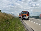 Bild: Wohnwagen brannte komplett aus (Foto: S.Dietzel)
