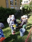 Bild: Freude an Blumen entwickeln die kleinen G&auml;rtner (Foto: Sylvia Kirhacz)
