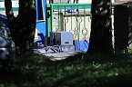 Polizeieinsatz am Hufhaus (Foto: S. Dietzel)