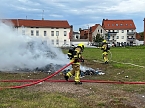 Brennende Ladung (Foto: S. Dietzel) Brennende Ladung (Foto: S. Dietzel)