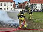Brennende Ladung (Foto: S. Dietzel) Brennende Ladung (Foto: S. Dietzel)