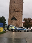 Bild: Schmierereien auf dem Petersberg (Foto: S. Dietzel)