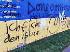 Bild: Schmierereien auf dem Petersberg (Foto: S. Dietzel)