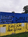 Bild: Schmierereien auf dem Petersberg (Foto: S. Dietzel)