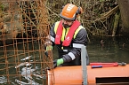 Biberbau-Drainage in der Salza (Foto: agl)