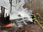 Feuerwehreinsatz auf dem alten Campingplatz bei Hainrode (Foto: S. Dietzel)