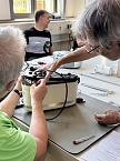 Zahlreiche Besucherinnen und Besucher nutzten den Tag der offenen T&uuml;r an der Hochschule Nordhausen, um den Campus kennenzulernen, Studieng&auml;nge zu entdecken und mit Studierenden sowie Lehrenden ins Gespr&auml;ch zu kommen. Bei bestem Wetter bot die Hochschule ein vielf&auml;ltiges Programm f&uuml;r Interessierte aller Altersgruppen. (Foto: Nadine Luschnat / Tim R&uuml;ckschlo&szlig; /Tina Bergknapp)