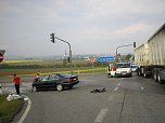 Crash an der Abfahrt (Foto: Berufsfeuerwehr)