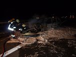 Brand auf der Autobahn (Foto: nnz-Leserfoto)