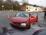 Crash auf der Kreuzung (Foto: M. Holbe)