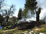 Gartenlaube brannte nieder (Foto: D. Erfurt)