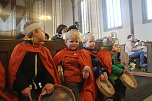 Im Nordh&auml;user Dom zeigte der &ouml;kumenische Kindergarten heute sein Krippenspiel (Foto: Angelo Glashagel)
