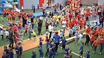 Kindergartensporttag in der Nordh&auml;user Wiedigsburghalle (Foto: Angelo Glashagel)