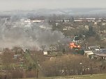 Feuer in Kleingartenanlage (Foto: A. Hartung)