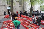 B&uuml;cherflohmarkt des Kinderkirchenladens auf dem Blasiikirchplatz in Nordhausen (Foto: Angelo Glashagel)